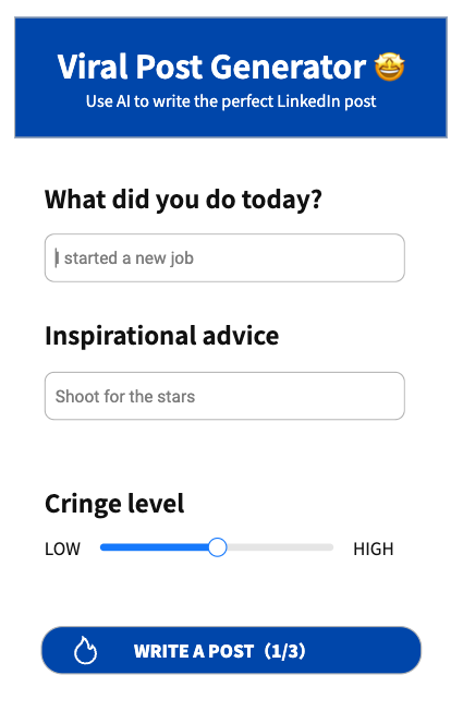 LinkedIn Post Generator