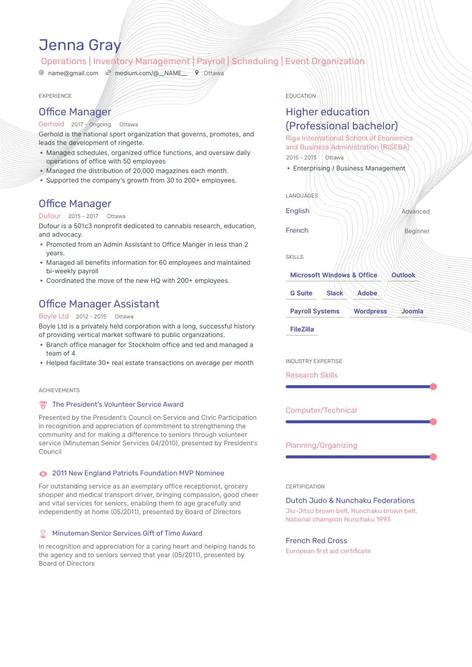 Sales template